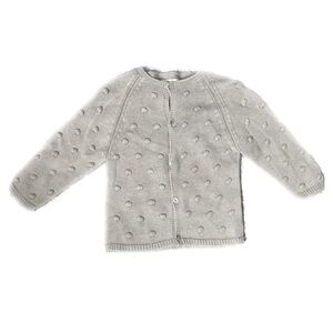 NICOLI GIRLS’ Knit Cardigan in Neutral Tan 9/12 months